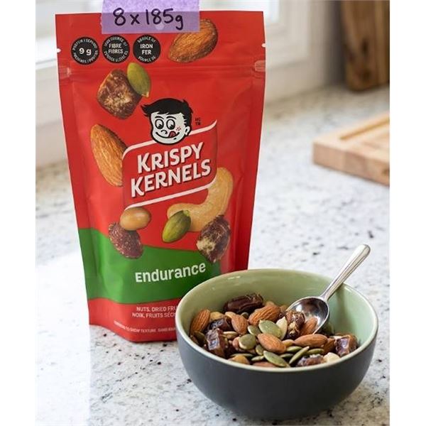 Krispy Kernels Endurance Fruit and Seeds Mix 8x185g