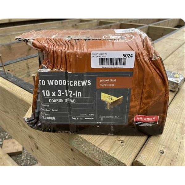 Grabber 10 x 3-1/2-in Wood Screws, 1000 Ct