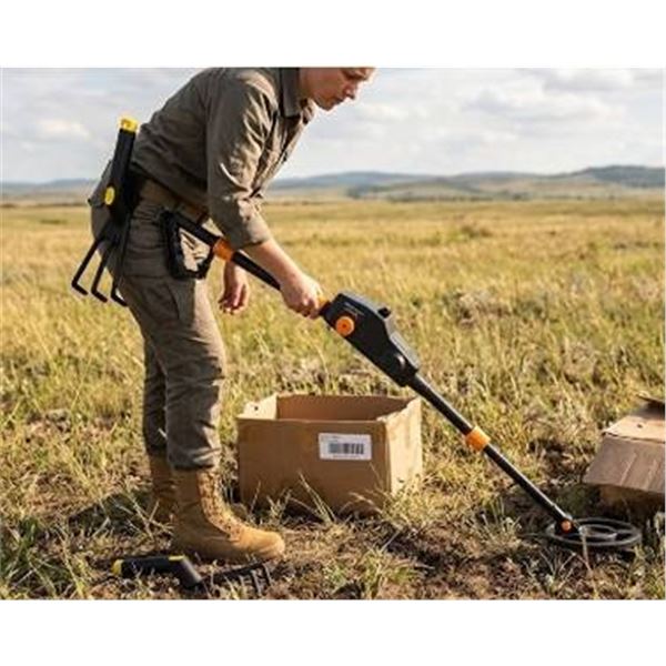 Adjustable Metal Detector With Two Hand Tools