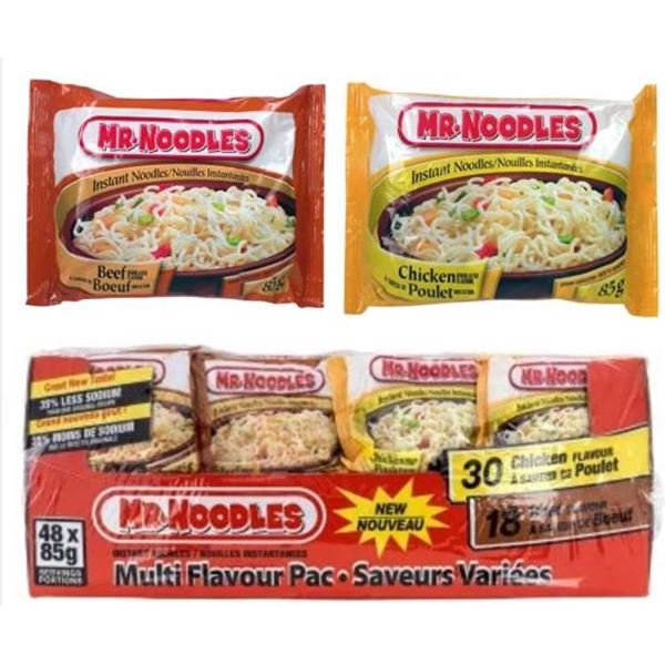Mr. Noodles Multi Flavour Pack, 48 x 85g