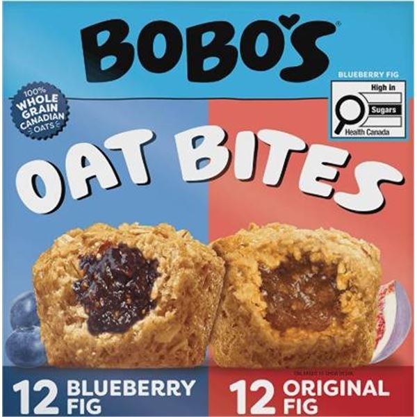 Bobo's Oat Bites Blueberry Fig and Original 24 count