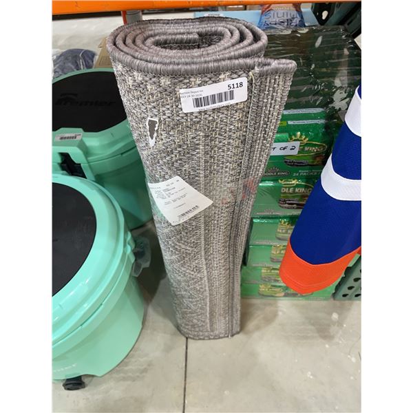 Gray Woven 2ft x 5ft Runner Rug