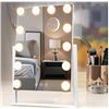 Image 1 : Hollywood Makeup Mirror, 12 Bulbs