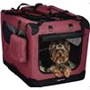Image 1 : Amazon Basics 36" Red Soft Pet Crate
