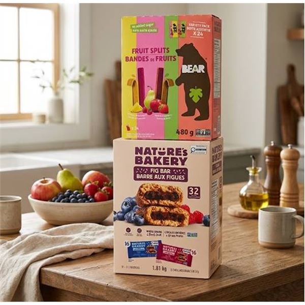Nature's Bakery Fig Bars and Bear Fruit Splis