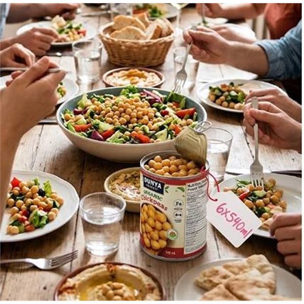Dunya Harvest Organic Chickpeas 540ml x8
