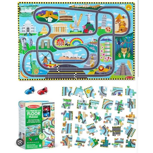 Melissa & Doug Tracks Floor Puzzle 48-Piece