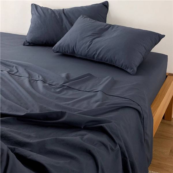 COMFY Bamboo World Queen Sheet Set, Navy Blue