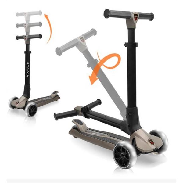 3-Wheel Foldable Kids Scooter - Child Toy Scooter with Built-in LED Wheel Lights, Easy Maneuvering L