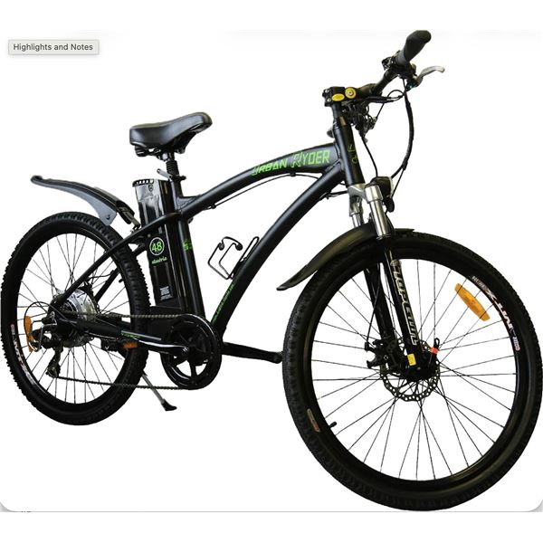 Urban Ryder Electric Bicycle, Black