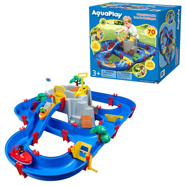 AquaPlay Mountain Lake Playset, 70 Pieces