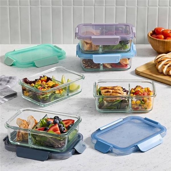 Ello 10 Piece Divided Glass Food Storage Set