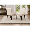 Image 1 : 2-Pack Cream Bonded Leather Chairs