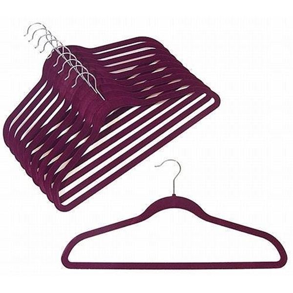 Velvet Non-Slip Burgundy Hangers 100