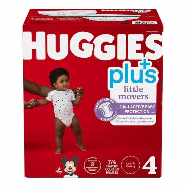 Huggies Little Movers Size 4 Diapers, 174 Ct