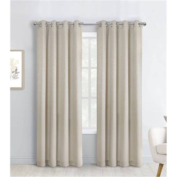 Beautyrest Black Blackout Curtain 2 - 52"x90" Panels