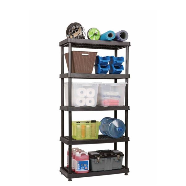 TuffStore Resin Shelving Unit, 5 Shelves **Accessories Not Included**