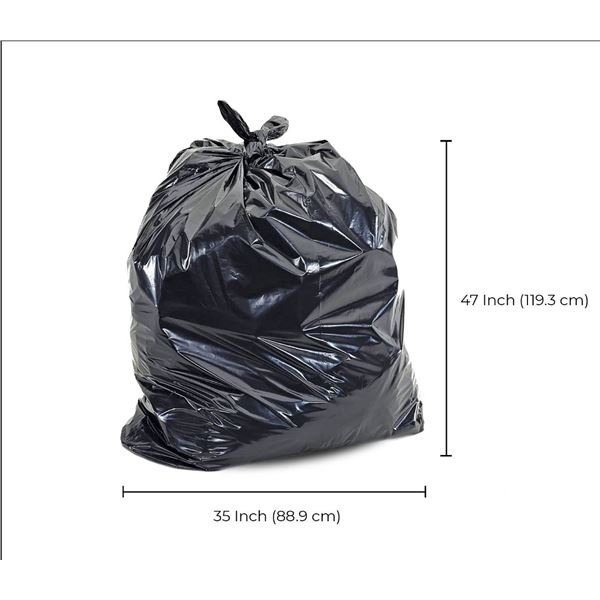 Dirt Bag 35x47 Black Garbage Bags, 100ct