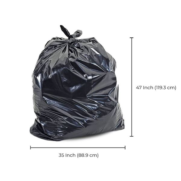 Dirt Bag 35x47 Black Garbage Bags, 100ct