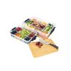 Image 1 : Sabatier Snacklebox Set with Bamboo Lid, 2-pieces