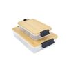 Image 2 : Sabatier Snacklebox Set with Bamboo Lid, 2-pieces