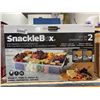 Image 3 : Sabatier Snacklebox Set with Bamboo Lid, 2-pieces