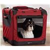 Image 1 : Amazon Basics 36-Inch Folding Soft Pet Crate RED