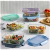 Image 1 : Ello Color Lock Glass Food Storage, 20-Piece