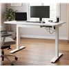 Image 1 : White Electric Adjustable Desk, 24" x 48"