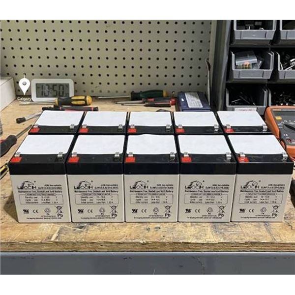 10 Leoch PS5-12 12V 5Ah Batteries