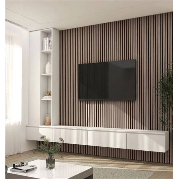 Artika Sonolok Walnut Slatted Panel Kit 4X(23.6 in x 48 in) PANELS 15.5 SQ FT