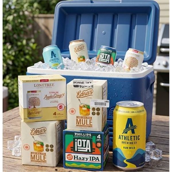 Lot Non-Alcoholic Beer and Beverage 18x355ml