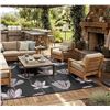 Image 1 : Black and white Flower Area Rug, 10ft by 8ft