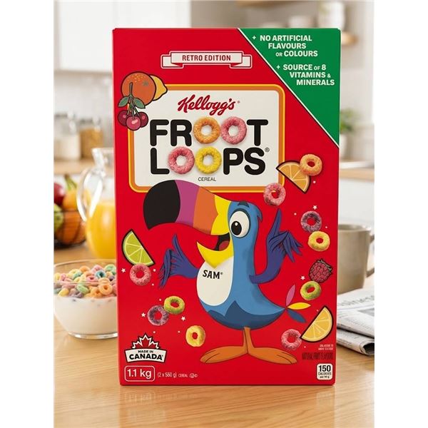 Kellogg's Froot Loops Cereal Retro Edition 1.1Kg