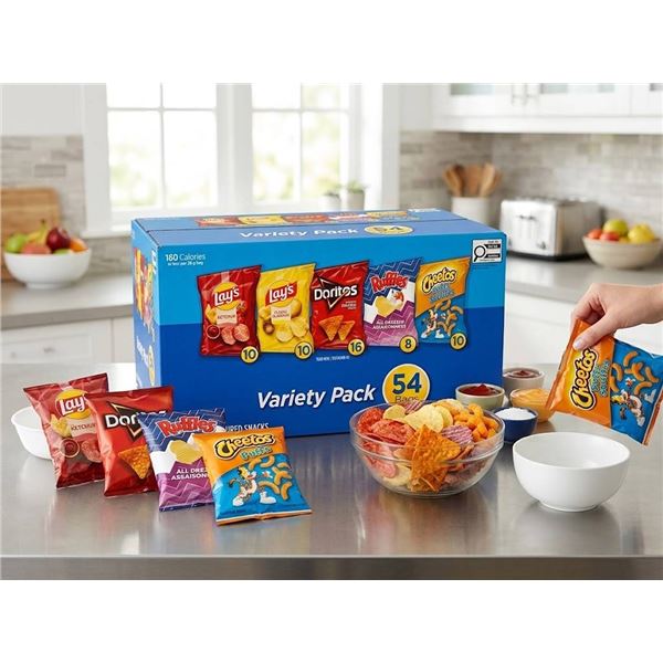 Lay's Variety Pack Flavored Snacks, 54 Bags