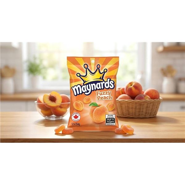 Maynards Fuzzy Peach 154g, 12-Pack