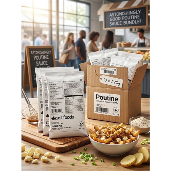 Zastfoods Gluten Free Poutine Sauce Mix 10 x 220g