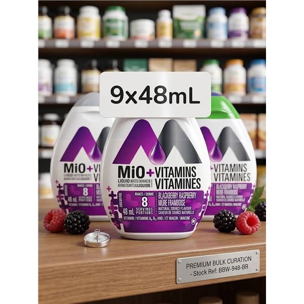 MiO Vitamins Blackberry Raspberry 9 x 48mL