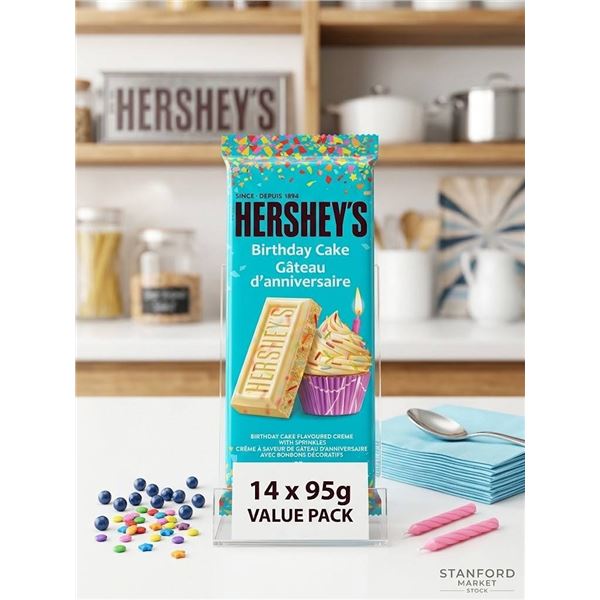 Hershey's Birthday Cake Chocolate Bars 14 x 95g