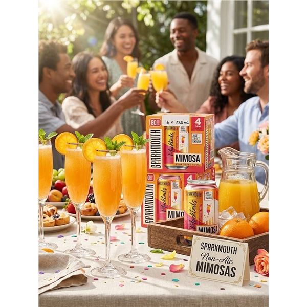 16x355ml Cans Sparkmouth Mimosa Flavoured Soda