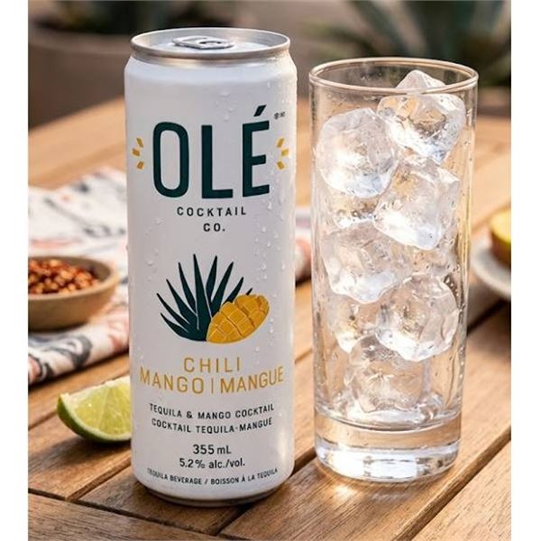 Lot of 3 - OlÃ© Chili Mango Mango Mocktail 4x355ml