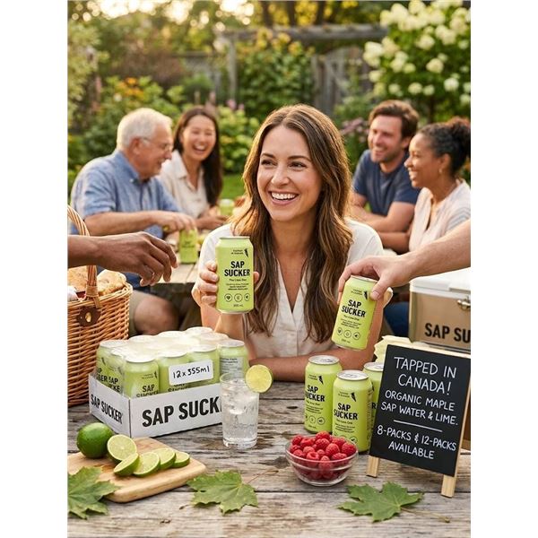 Sap Sucker Lime Sparkling Water 12x355ml
