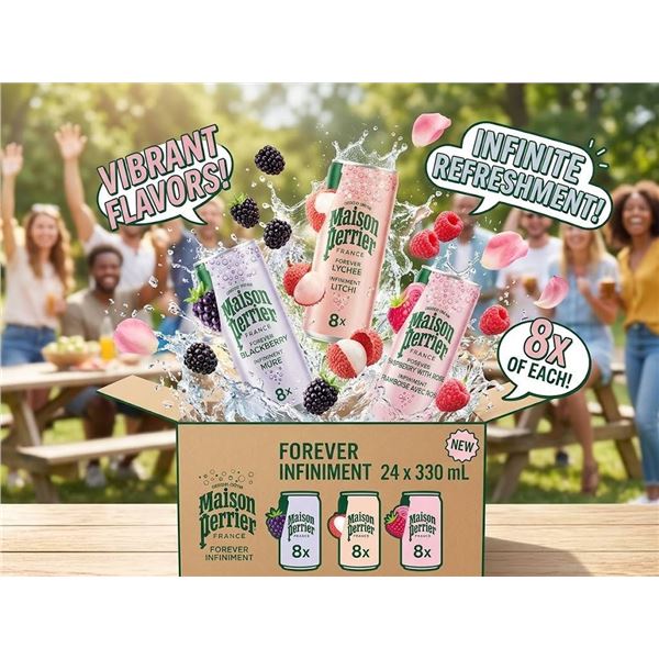 Maison Perrier 24x330mlPack Assorted Flavored Cans