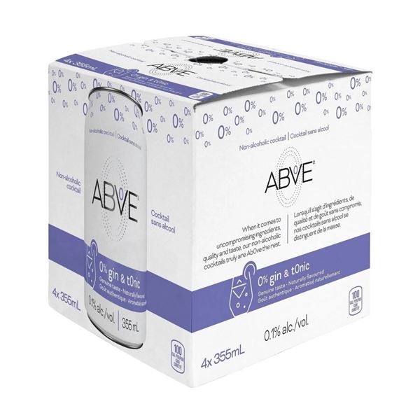ABVE 0% Gin & Tonic 4x355mL Packs
