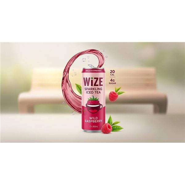 Wize Sparkling Iced Tea Wild Raspberry 12 x 355ml