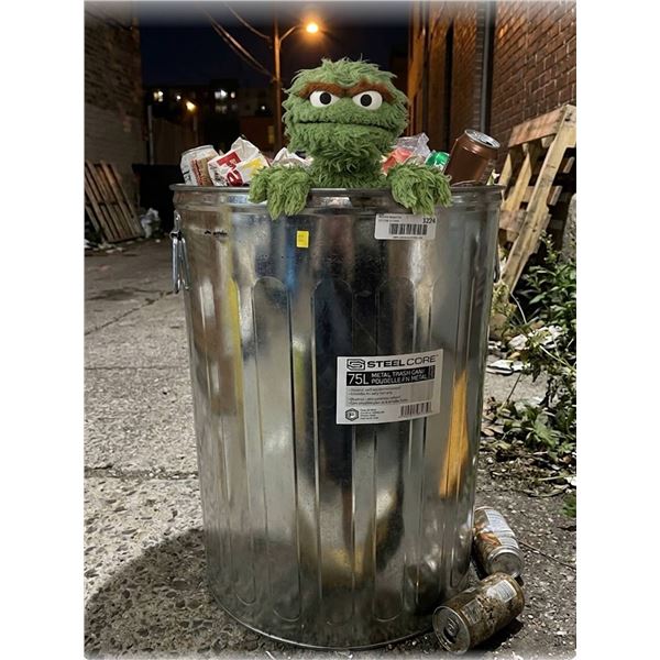 Steel Core 75L Metal Trash Can. **no lid**