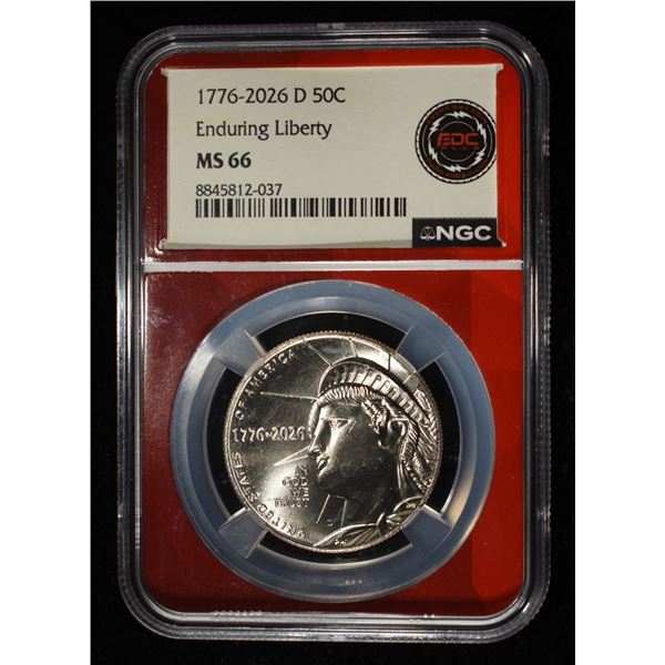 1776-2026-D 50C ENDURING LIBERTY NGC MS66