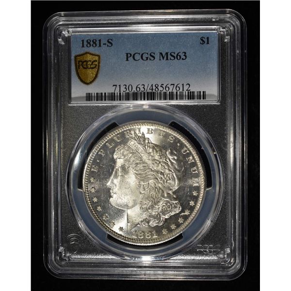 1881-S MORGAN DOLLAR PCGS MS-63