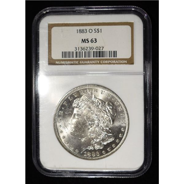 1883-O MORGAN DOLLAR NGC MS63
