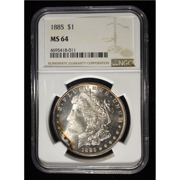 1885 MORGAN DOLLAR NGC MS-64